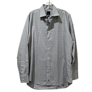 David Donahue Men’s 16.5 34/35 Trim Long Sleeve Button Down Neutral Shirt G3